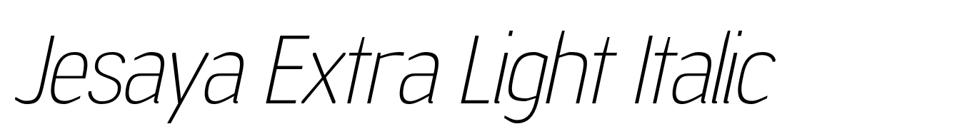 Jesaya Extra Light Italic